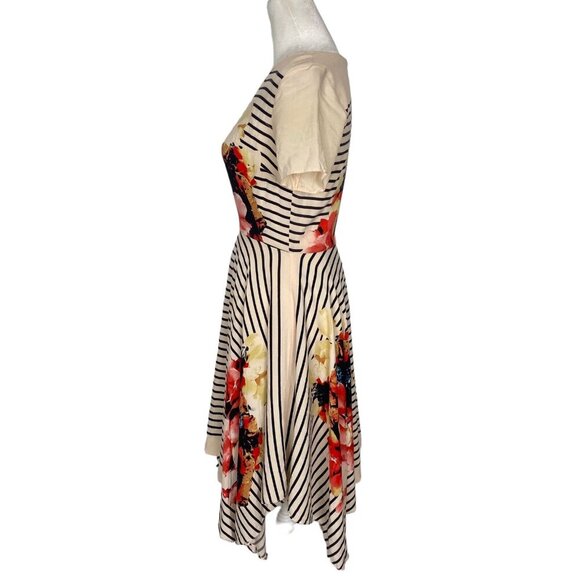 Anthropologie COREY LYNN CALTER Verna Midi Dress Size 4 Cream Multicolor H-32 - Picture 5 of 13